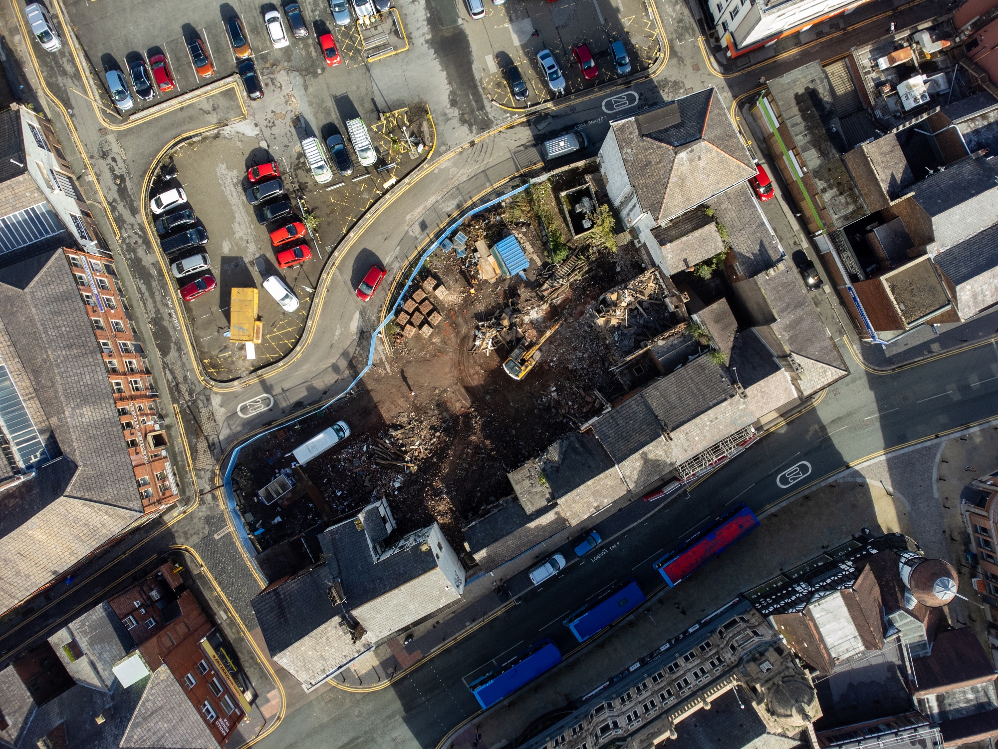 Aerial shot of Central Street