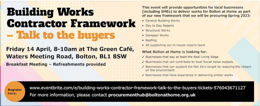 Building Works Contractor Framework– Talk to the buyers